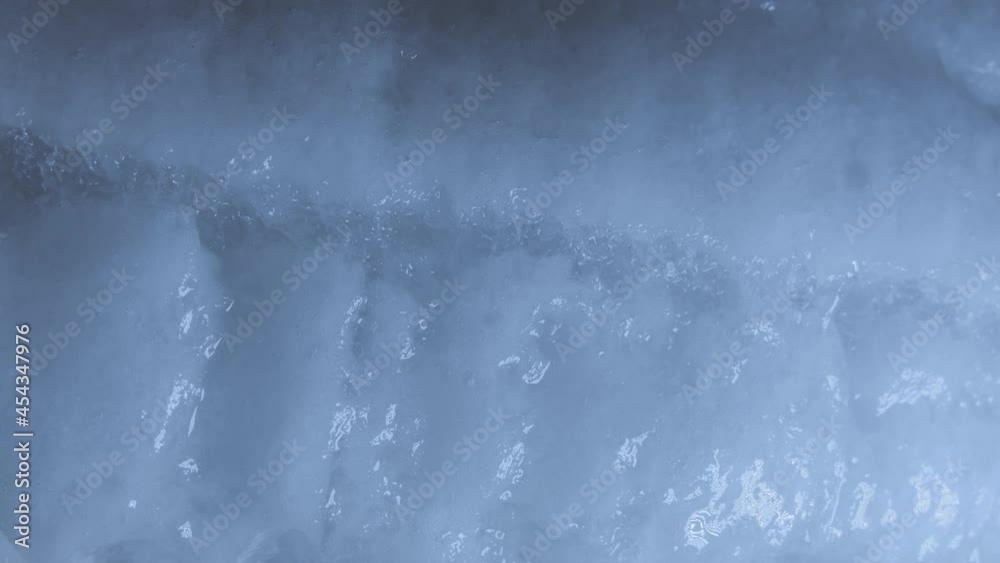 Time-lapse of freezing and icing of a flat surface. Water turns into ice crystals. Time-lapse of freezing and icing of a flat surface. Water turns into ice crystals.