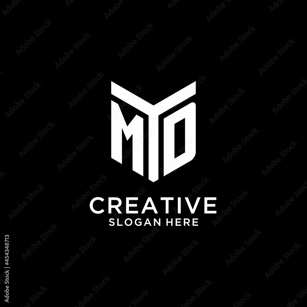 MD mirror initial logo, creative bold monogram initial design style - obrazy, fototapety, plakaty 