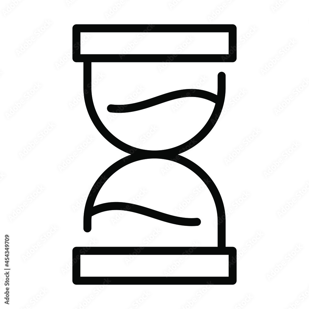 sand clock outline icon, business and finance icon.