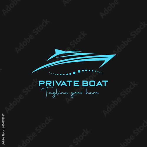 private boat logo exclusive design inspiration