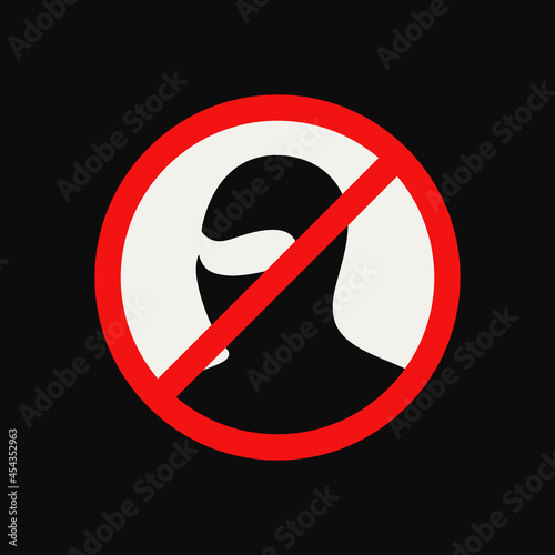 Stop terrorism concept. Vector sign, symbol, icon