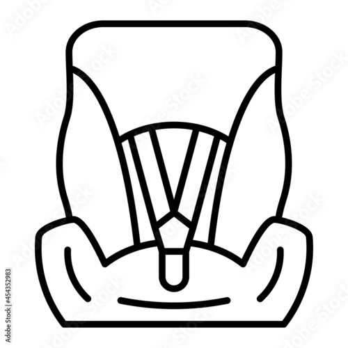 Seat Vector Outline Icon Isolated On White Background