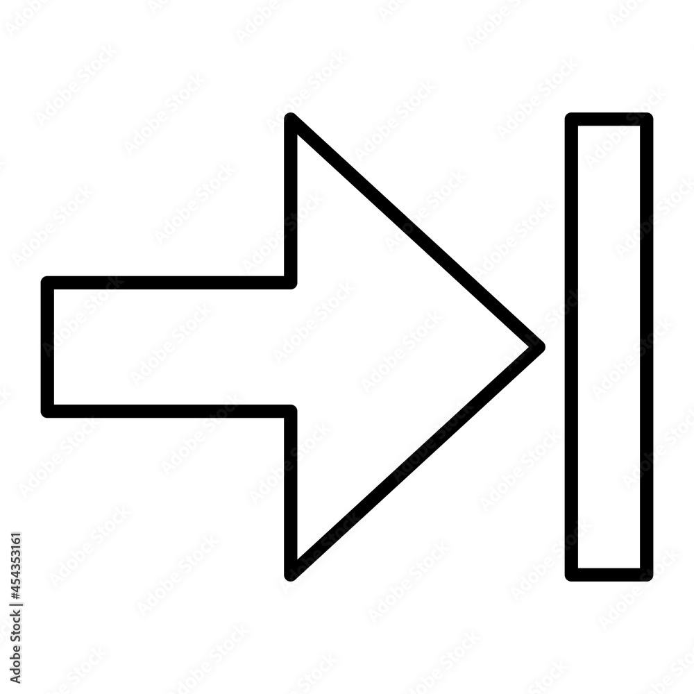 Forward Vector Outline Icon Isolated On White Background Forward Vector Outline Icon Isolated On White Background