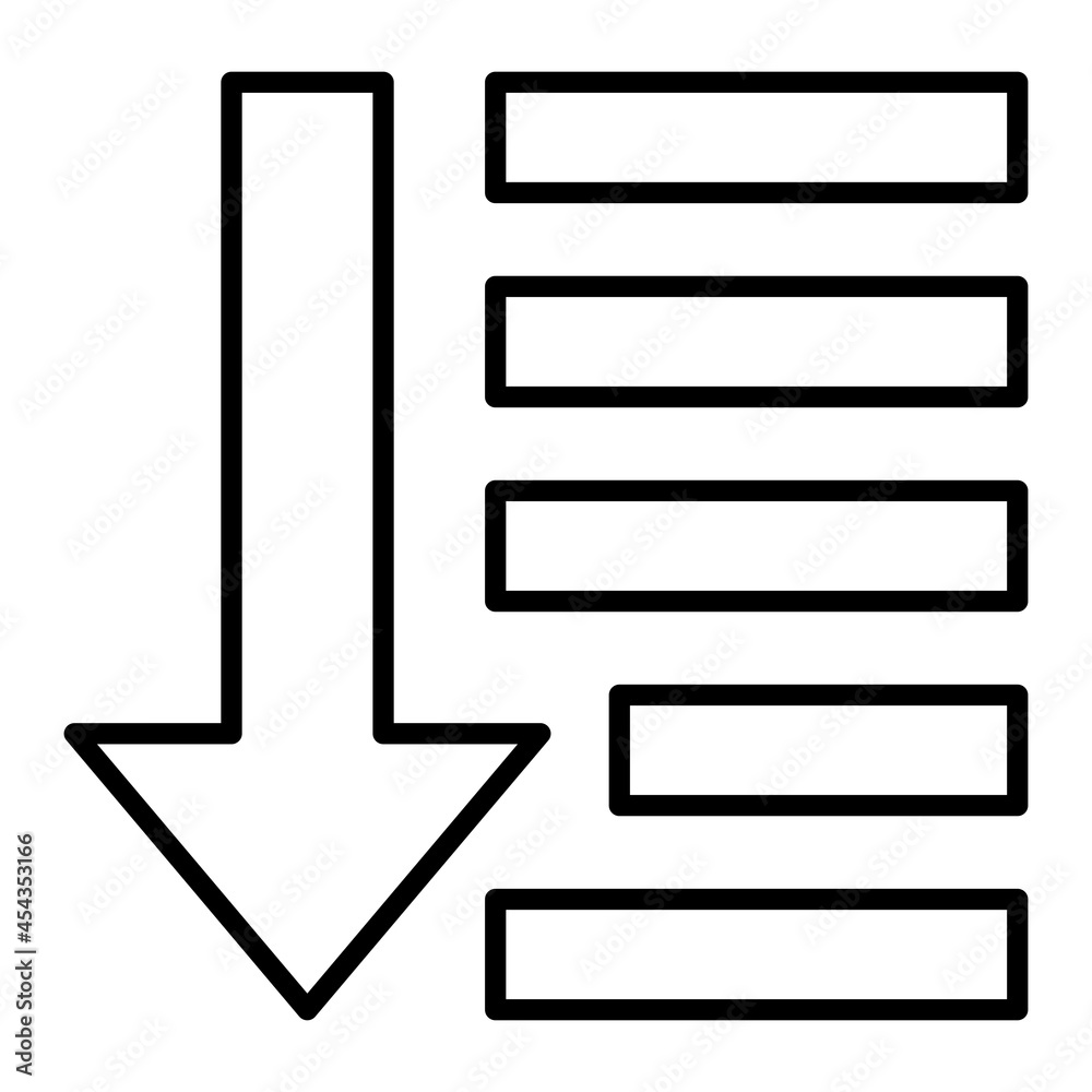 Menu Vector Outline Icon Isolated On White Background Menu Vector Outline Icon Isolated On White Background