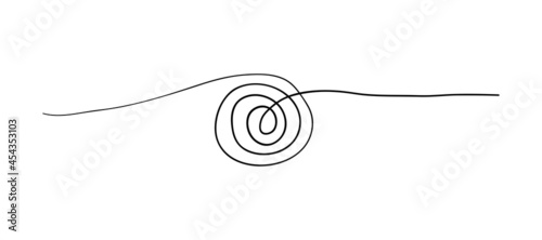 Vector random chaotic lines isolated on white background.