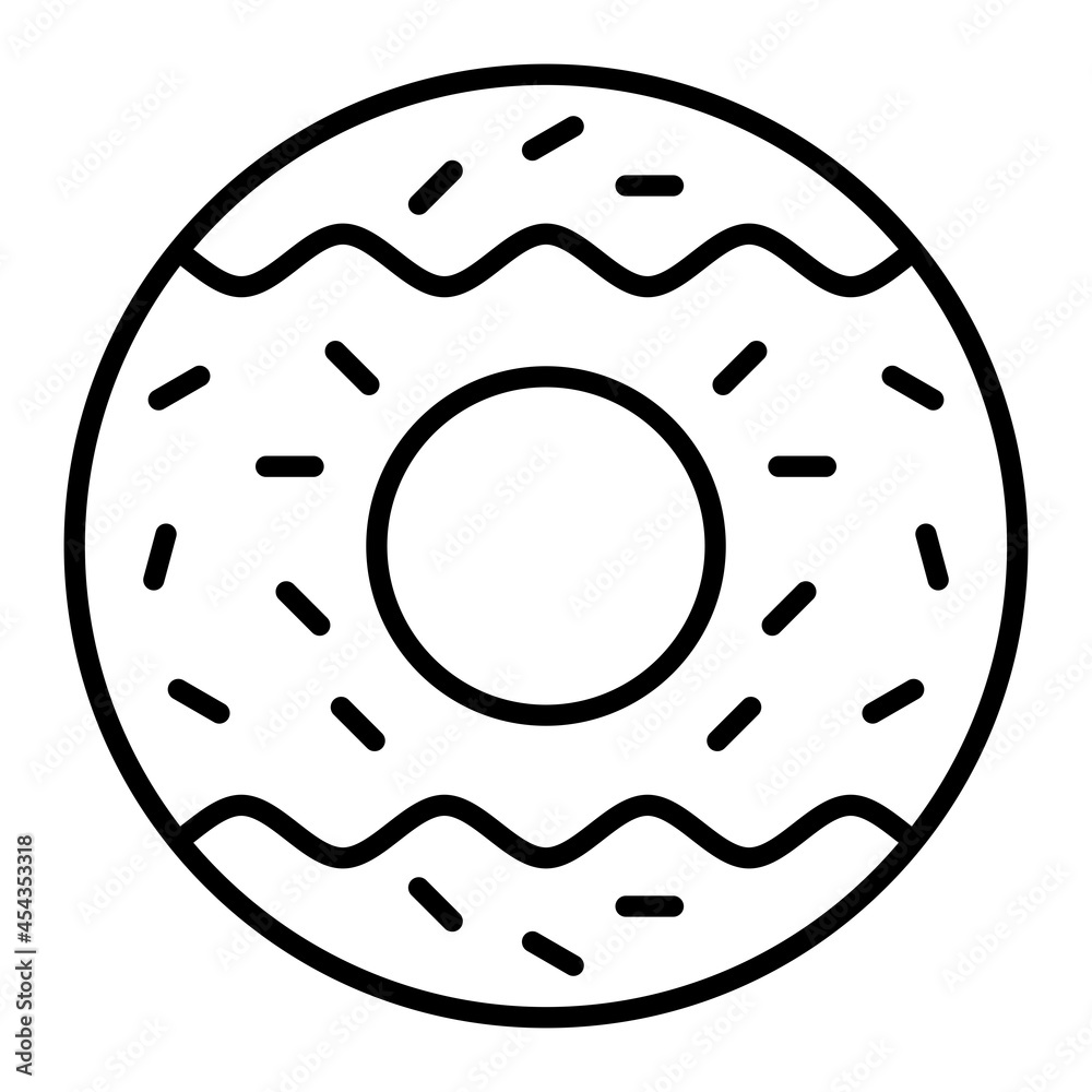 Donut Vector Outline Icon Isolated On White BackgroundDonut Vector Outline Icon Isolated On White Background Donut Vector Outline Icon Isolated On White BackgroundDonut Vector Outline Icon Isolated On White Background