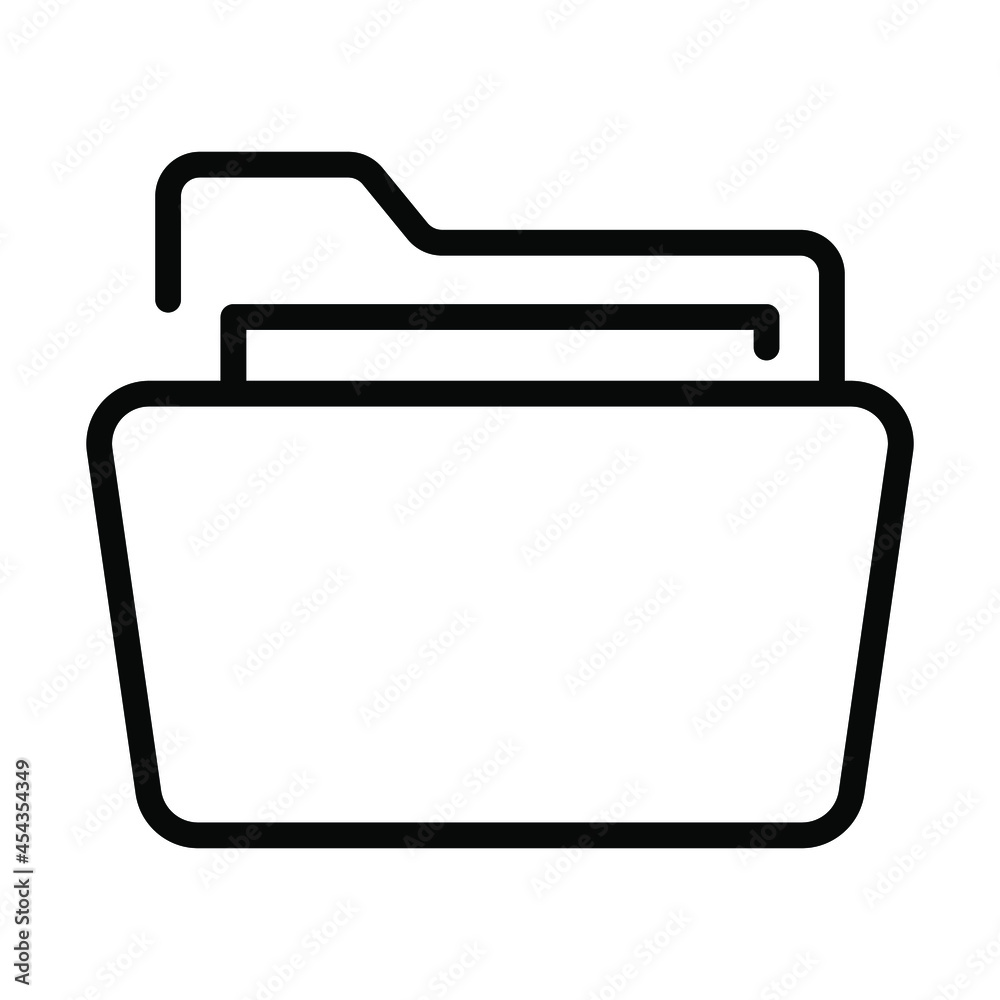 folder outline icon, business and finance icon. folder outline icon, business and finance icon.