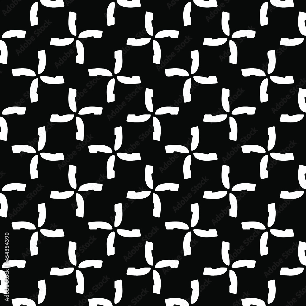 Seamless vector pattern in geometric ornamental style. Black ornament Seamless vector pattern in geometric ornamental style. Black ornament