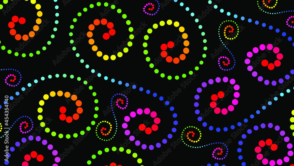 Fototapeta premium Creative Vector Seamless Background with Colorful Circles