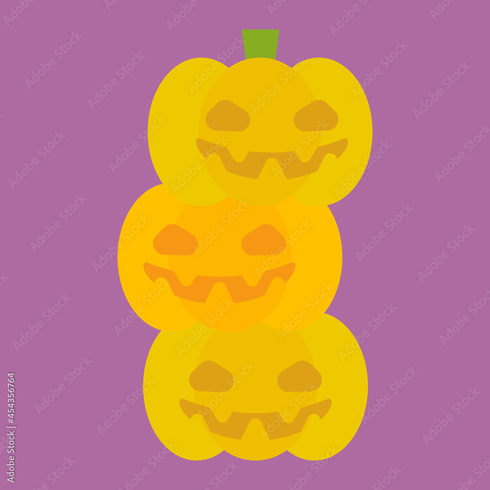 シンプルでかわいいジャックオランタンのイラスト Stock Vector Adobe Stock