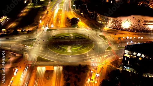 Kraków - rondo grunwaldzkie hyperlapse