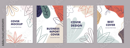 Set of abstract creative artistic templates. Universal cover Designs for Annual Report, Brochures, Flyers, Presentations, Leaflet, Magazine.