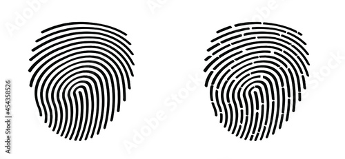 Cartoon people fingerprint or finger print pictogram. Personal touch id app symbol. For mobile touchscreen scan. Human fingerprints icon. Flat vector sign. security concept.