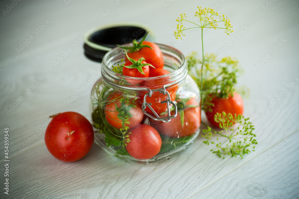 natural tomatoes with spices prepared for conservation natural tomatoes with spices prepared for conservation