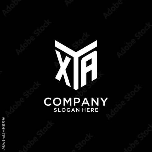 XA mirror initial logo, creative bold monogram initial design style photo