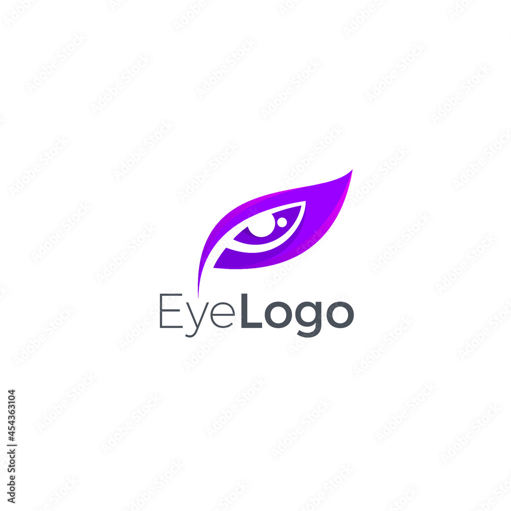 Eye logo Simple With Purple Color Eye logo Simple With Purple Color