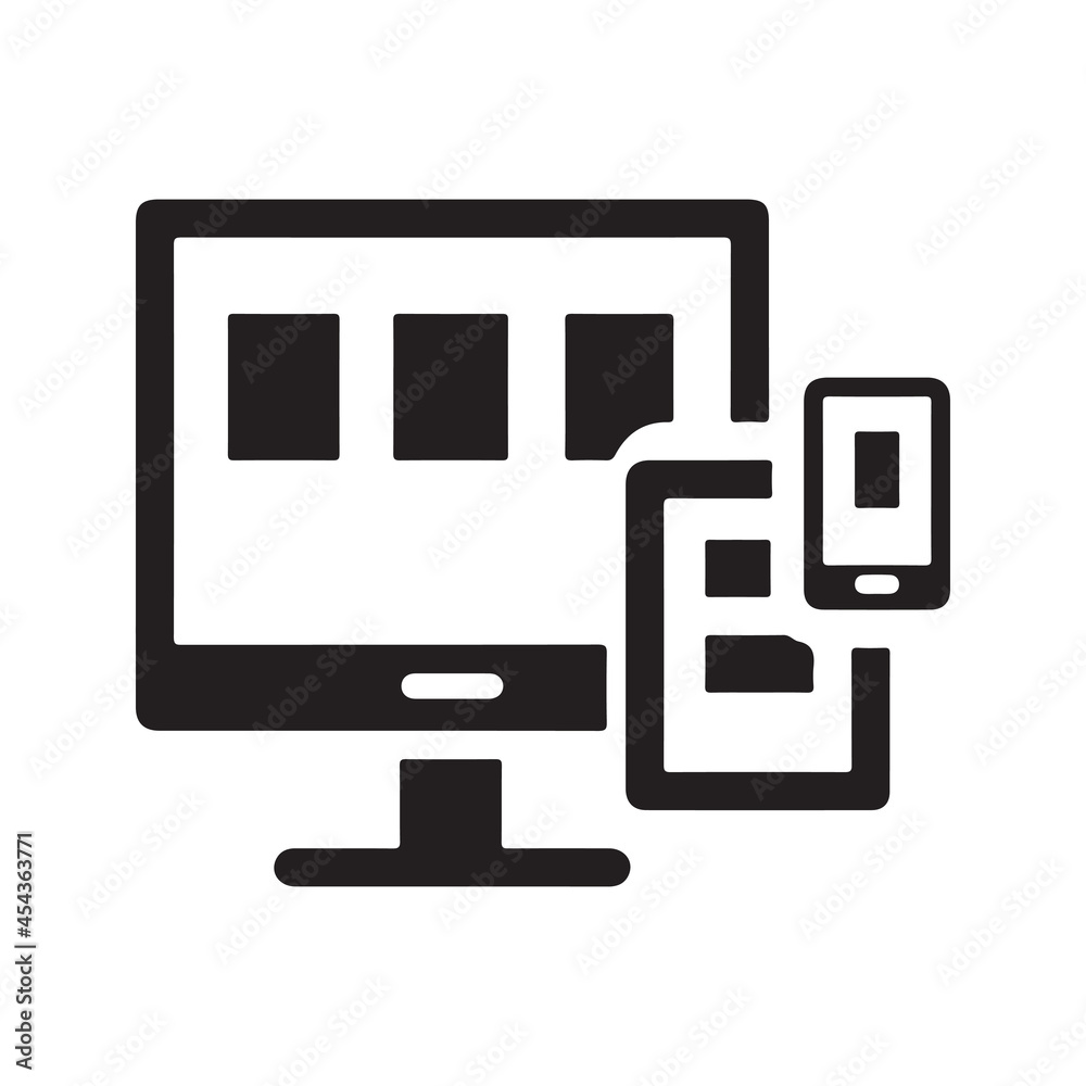 Responsive design icon. Vector and glyph Responsive design icon. Vector and glyph