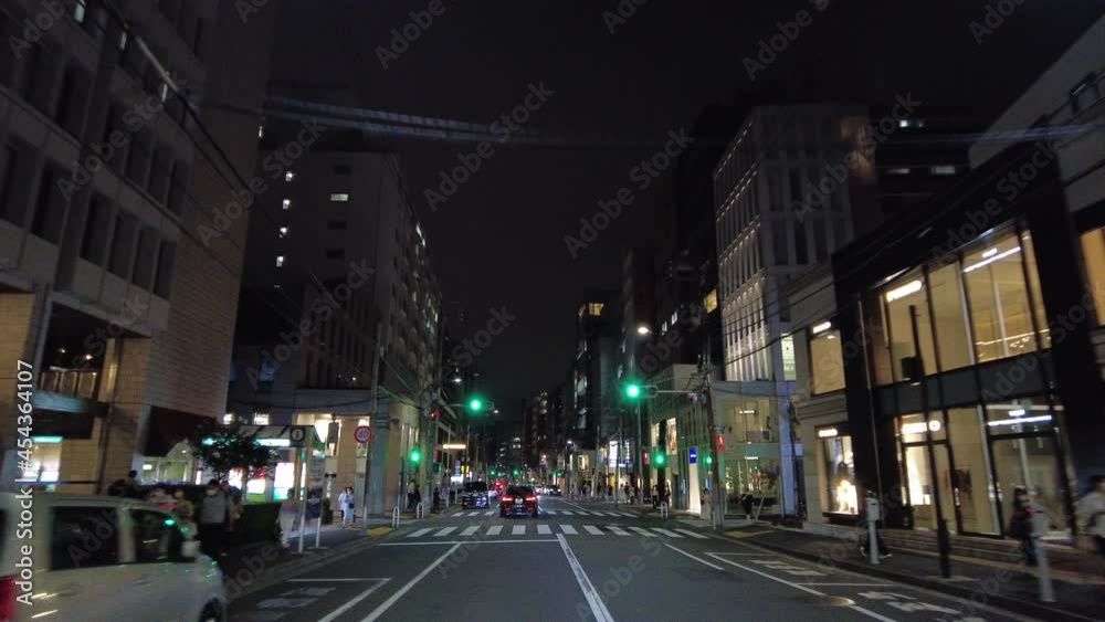 東京ドライブ 車窓 都心 骨董通り 夜景 東京ドライブ 車窓 都心 骨董通り 夜景