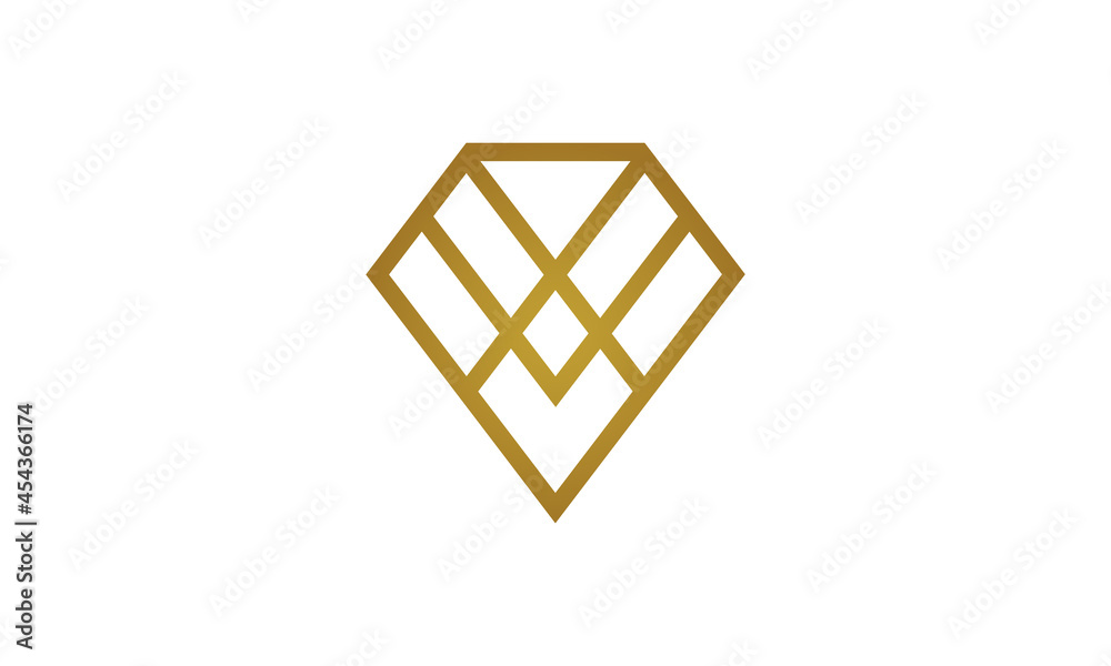 A simple gold gradient design of a diamond. Icon is isolated against a white background. A simple gold gradient design of a diamond. Icon is isolated against a white background.