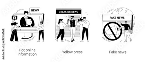 Headline content abstract concept vector illustrations.