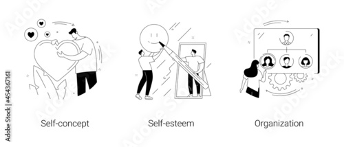 Personality trait abstract concept vector illustrations.