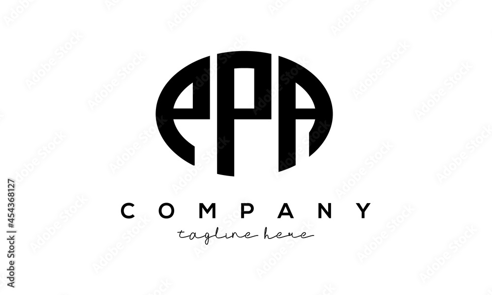 PPA three Letters creative circle logo design