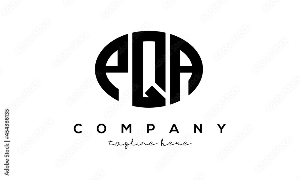 PQA three Letters creative circle logo design