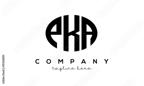 PKA three Letters creative circle logo design