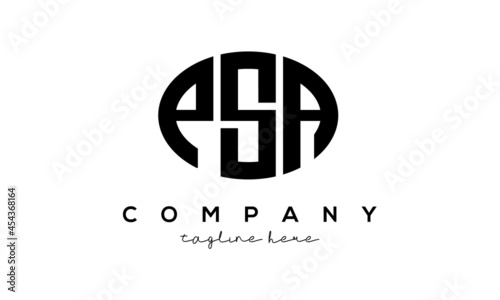 PSA three Letters creative circle logo design