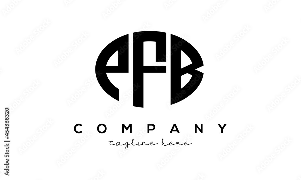PFB three Letters creative circle logo design PFB three Letters creative circle logo design