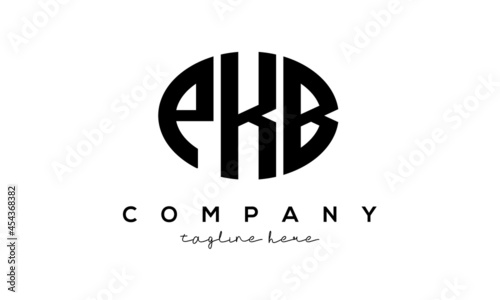 PKB three Letters creative circle logo design