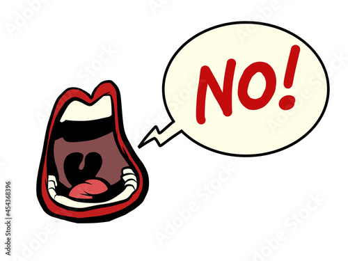 no pop art mouth scream words speech talk