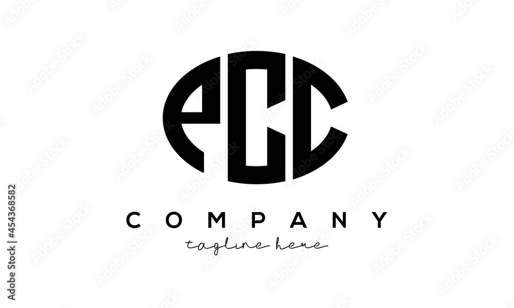 PCC three Letters creative circle logo design PCC three Letters creative circle logo design