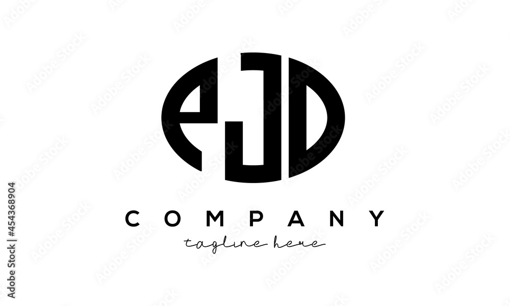 PJD three Letters creative circle logo design PJD three Letters creative circle logo design