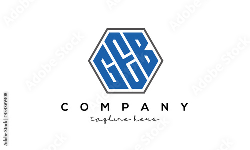 letters GEB creative polygon logo victor template	