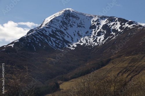 snow-covered mountains in Scotland highlands