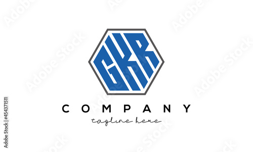 letters GKR creative polygon logo victor template	 photo