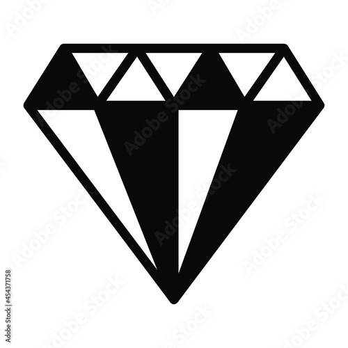 diamond filled outline icon, business and finance icon.