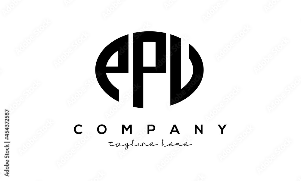 PPU three Letters creative circle logo design