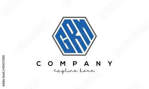 letters GRM creative polygon logo victor template	 photo