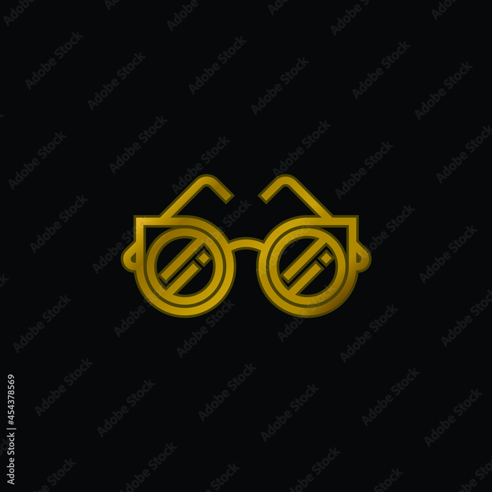 Fototapeta premium Accesory gold plated metalic icon or logo vector