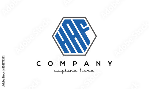 letters HAF creative polygon logo victor template	