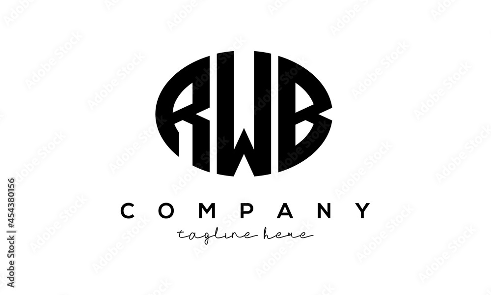 RWB three Letters creative circle logo design