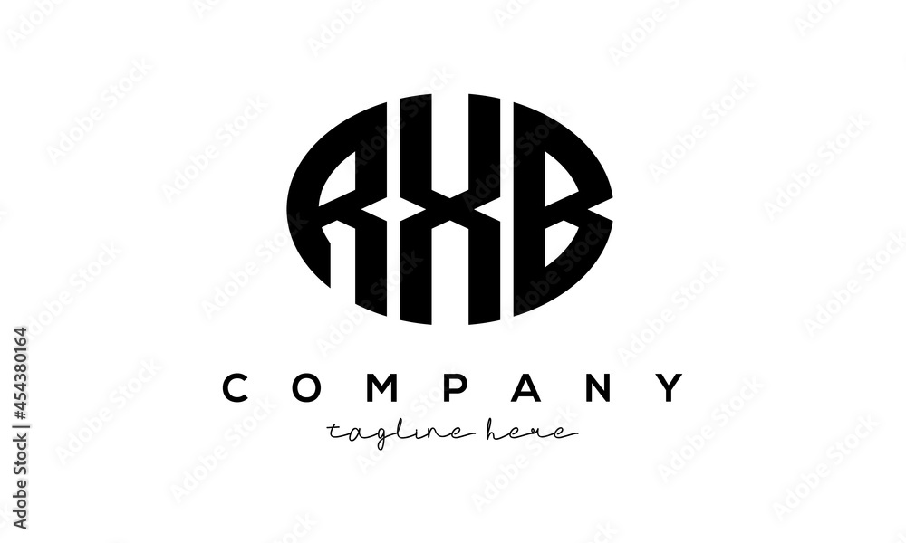RXB three Letters creative circle logo design RXB three Letters creative circle logo design