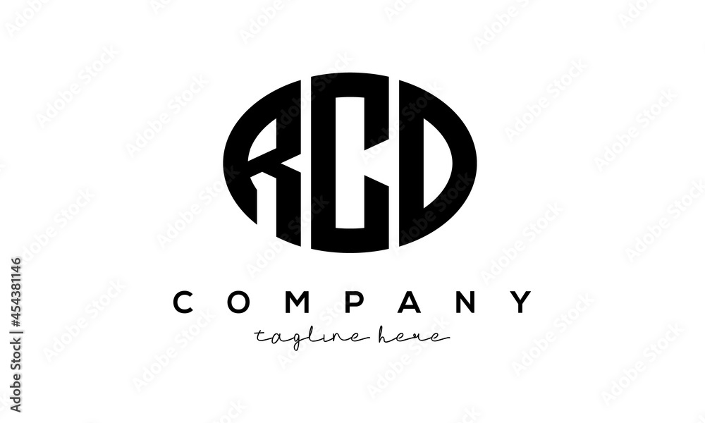 RCD three Letters creative circle logo design