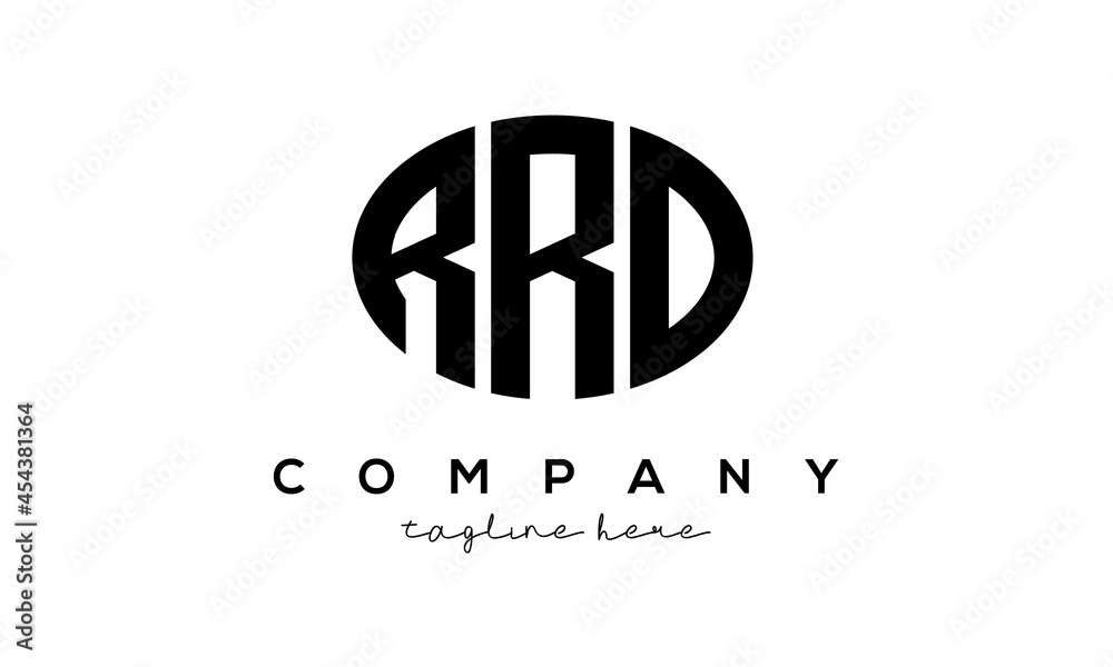 RRD three Letters creative circle logo design RRD three Letters creative circle logo design