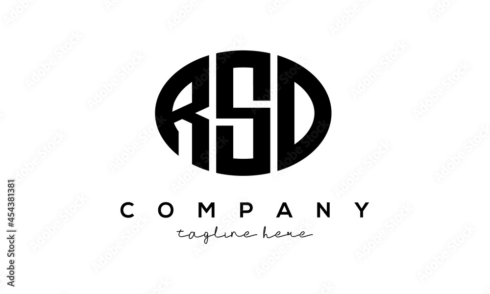 RSD three Letters creative circle logo design RSD three Letters creative circle logo design
