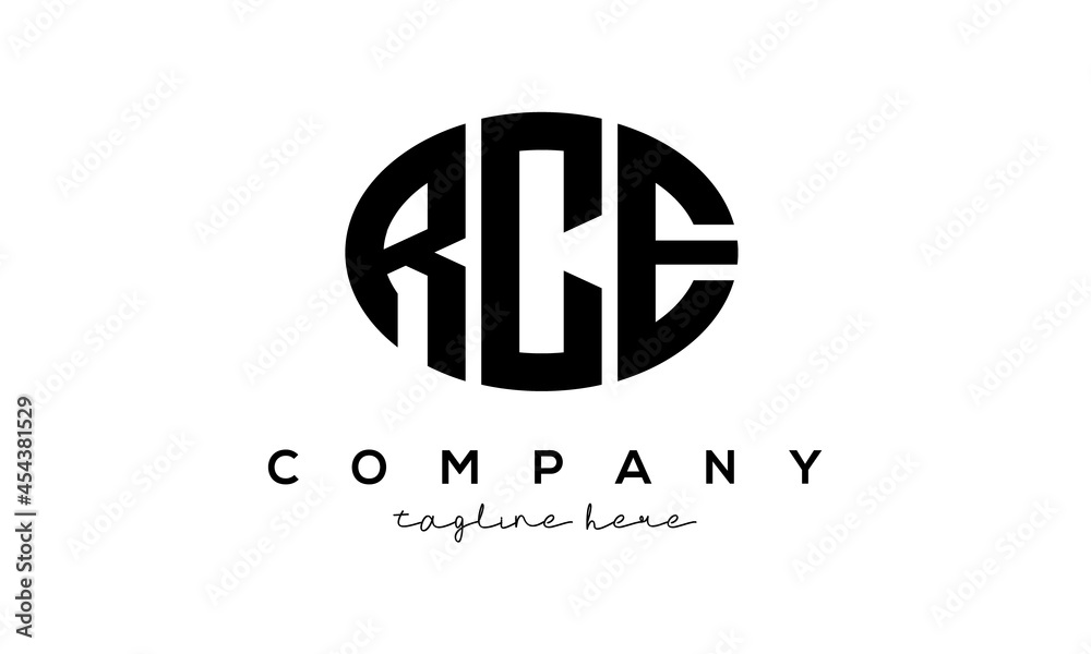 RCE three Letters creative circle logo design RCE three Letters creative circle logo design