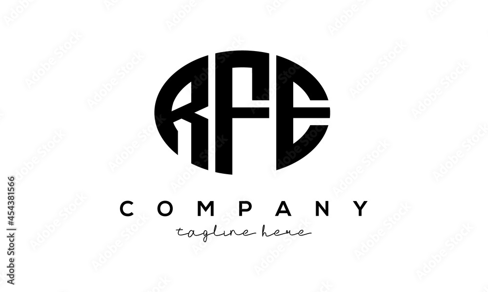 RFE three Letters creative circle logo design