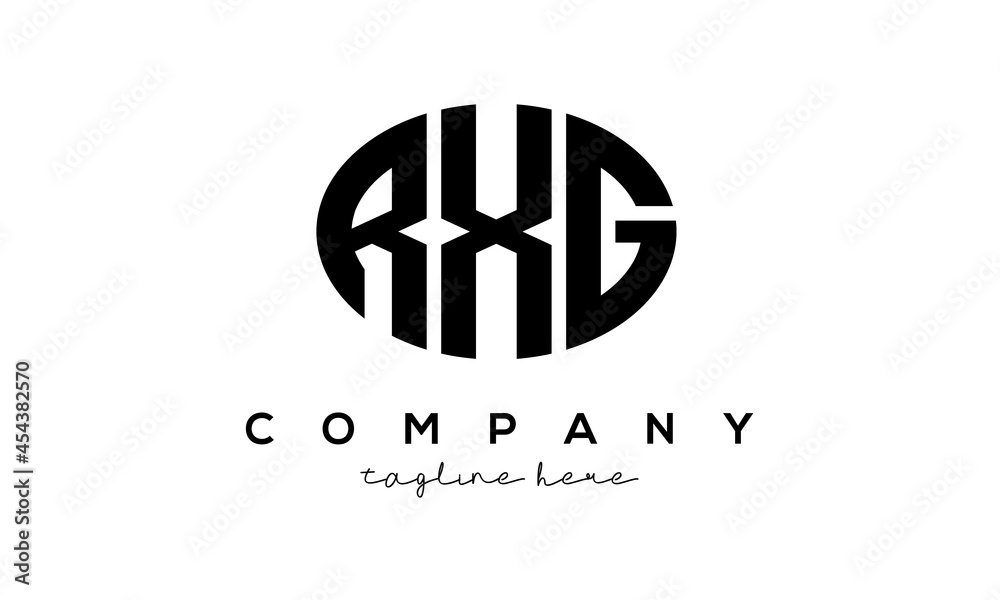 RXG three Letters creative circle logo design RXG three Letters creative circle logo design